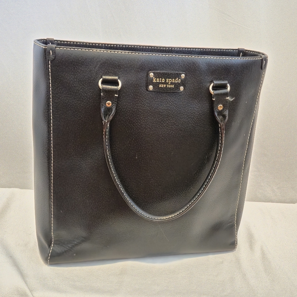 Kate Spade Black Leather Wellesley Quinn Tote